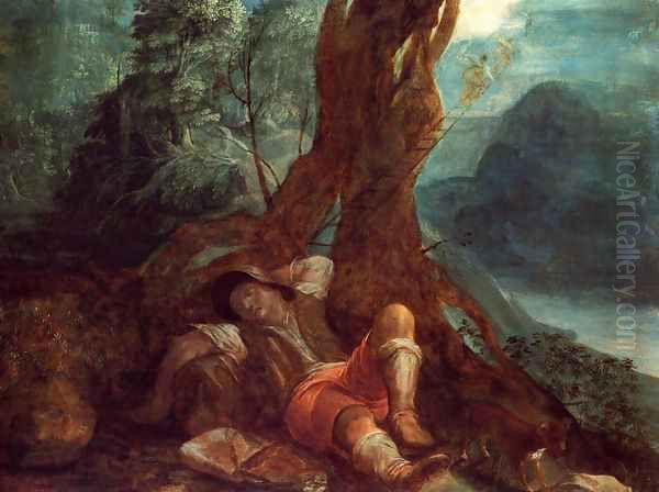 Jacob's Dream Oil Painting by Adam Elsheimer