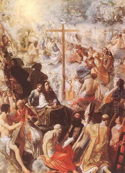 Glorification of the Cross c. 1605 Oil Painting by Adam Elsheimer