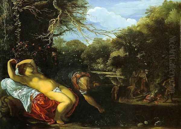 Apollo and Coronis Oil Painting by Adam Elsheimer