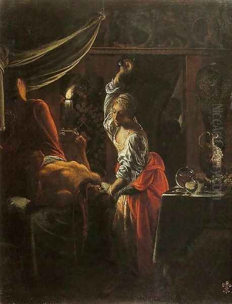 Judith Beheading Holofernes Oil Painting by Adam Elsheimer