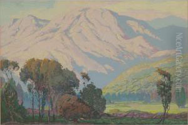 Mountain Scene Oil Painting by Fred Grayson Sayre