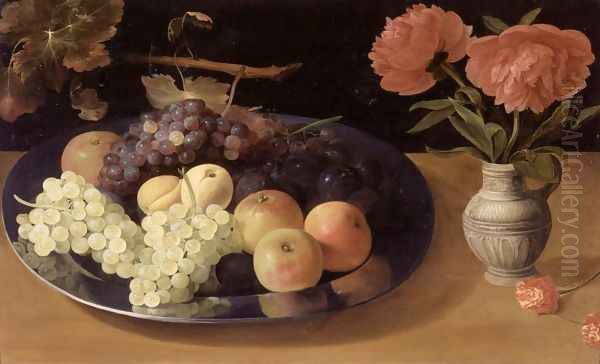 Still-Life of Grapes, Plums and Apples Oil Painting by Jacob Fopsen van Es