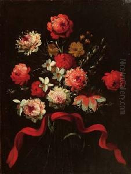 Natura Morta Di Fiori In Un Vaso Oil Painting by Andrea Scaccati