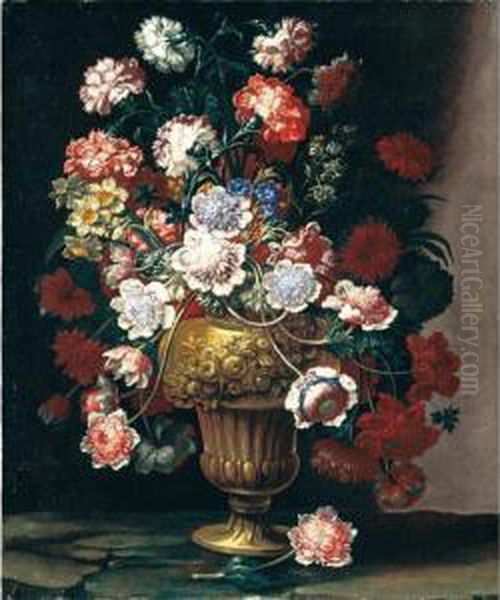 Natura Morta Con Vaso Di Fiori Oil Painting by Andrea Scaccati