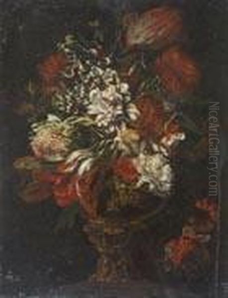 Vaso Di Fiori Oil Painting by Andrea Scaccati