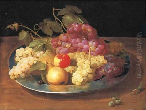 Grapes Oil Painting by Jacob Fopsen van Es