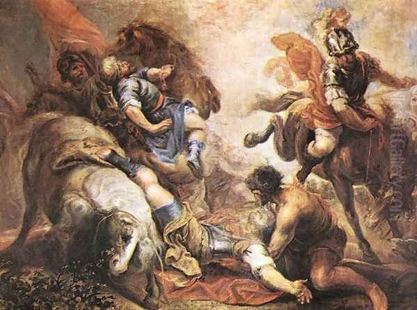 The Conversion of St Paul Oil Painting by Juan Antonio Frias y Escalante