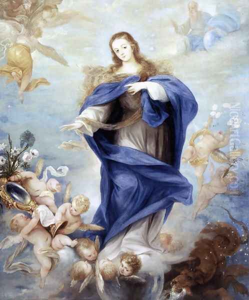 Immaculate Conception 1663 Oil Painting by Juan Antonio Frias y Escalante