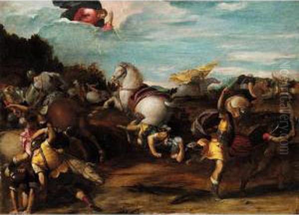 The Conversion Of Saint Paul Oil Painting by Ippolito Scarsella (see Scarsellino)