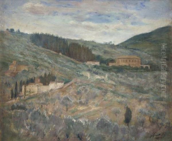 Paesaggio Collinare Oil Painting by Ferruccio Scattola