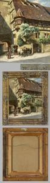 Rothenburg Ob Der Tauber Oil Painting by Wilhelm S. Schacht