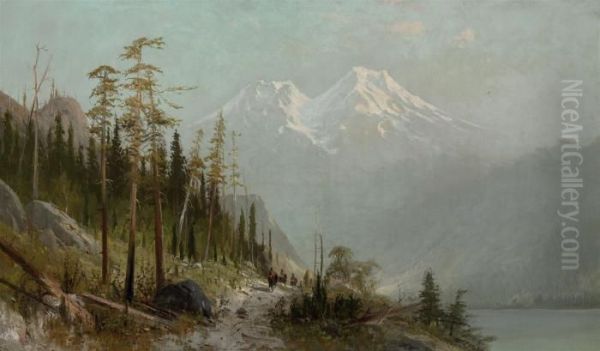 Mount Shasta Oil Painting by Frederick Ferdinand Schafer