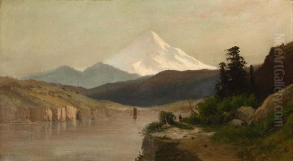 Mt. Hood Landscape Oil Painting by Frederick Ferdinand Schafer