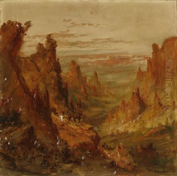 Grand Canyon Oil Painting by Frederick Ferdinand Schafer