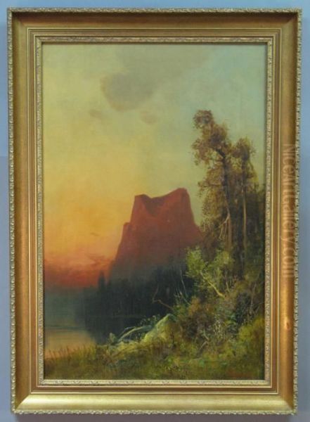 Castle Rock Oil Painting by Frederick Ferdinand Schafer