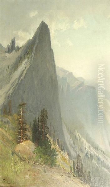 Yosemite Valley From Union Point Lookingsouth Oil Painting by Frederick Ferdinand Schafer