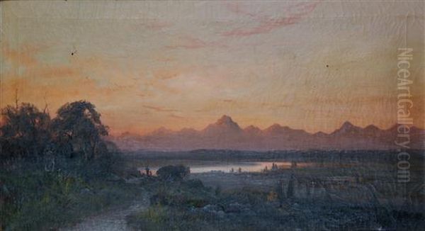 Sacramento Valley Oil Painting by Frederick Ferdinand Schafer