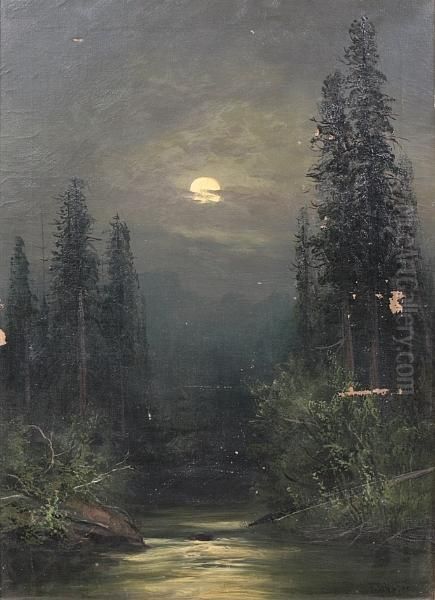 On The Truckee River Oil Painting by Frederick Ferdinand Schafer