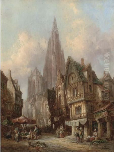 Strassburg Oil Painting by Henry Schafer