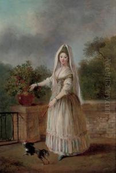 Portrait Of A Lady Oil Painting by Jean-Frederic Schall