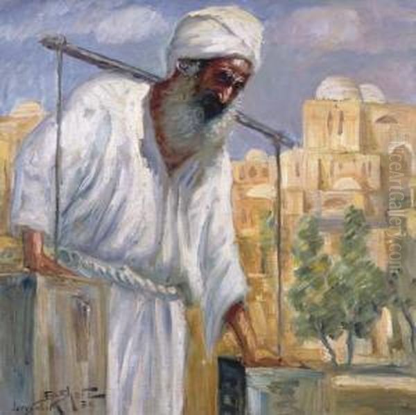 The Water Carrier, Jerusalem Oil Painting by Boris Schatz