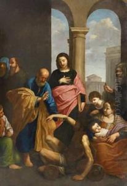 St. Peter Healing The Sick Oil Painting by Bartolomeo Schedoni