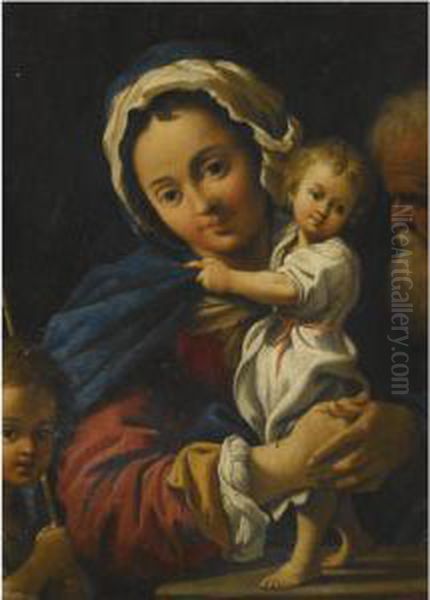 Holy Family Oil Painting by Bartolomeo Schedoni