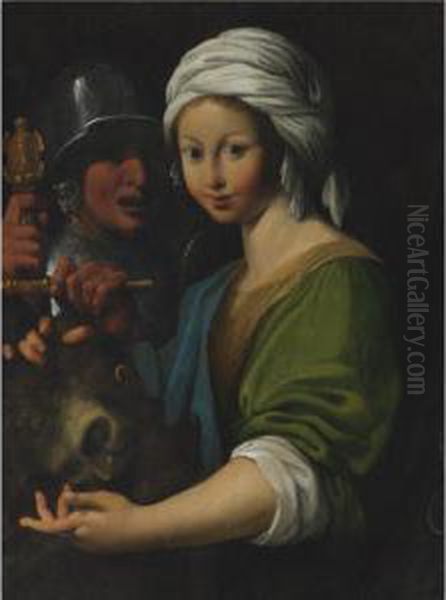 Salome With The Head Of St. John The Baptist Oil Painting by Bartolomeo Schedoni