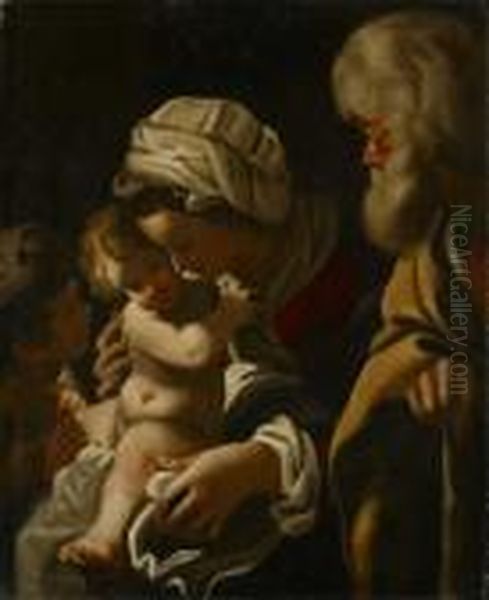 Heilige Familie Mit Dem Johannesknaben Oil Painting by Bartolomeo Schedoni