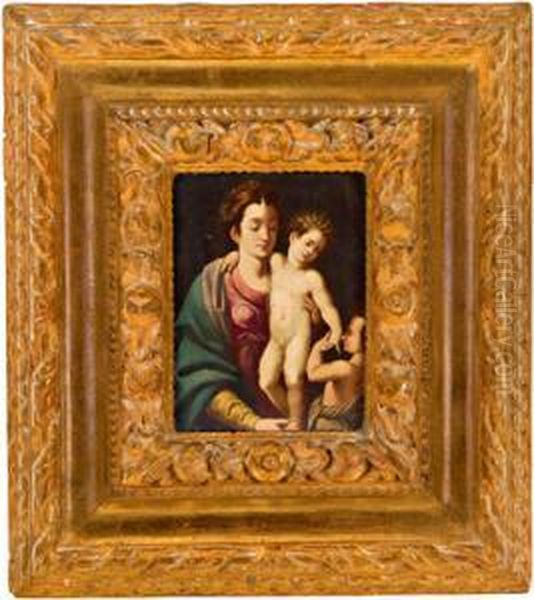 Imitatore Del Xviii Secolo Madonna Con Ilbambino Oil Painting by Bartolomeo Schedoni