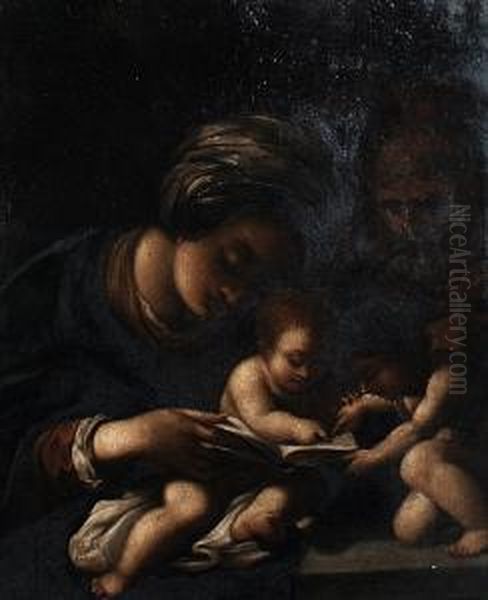 Holy Family With The Infant Saint John Thebaptist Oil Painting by Bartolomeo Schedoni