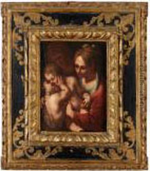 Den Heliga Familjen Oil Painting by Bartolomeo Schedoni