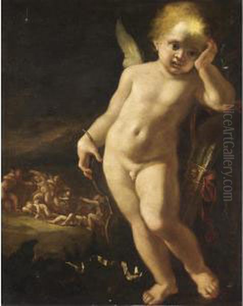 Cupido Oil Painting by Bartolomeo Schedoni