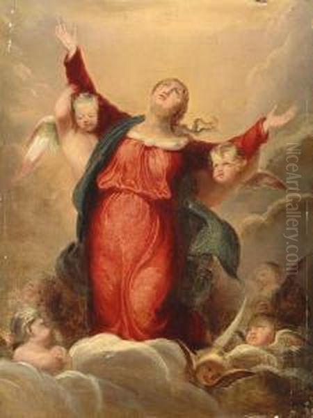 The Ascension Of Mary Oil Painting by Ary Scheffer