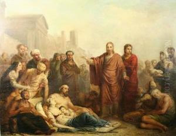 Christ Healing The Sick Oil Painting by Ary Scheffer