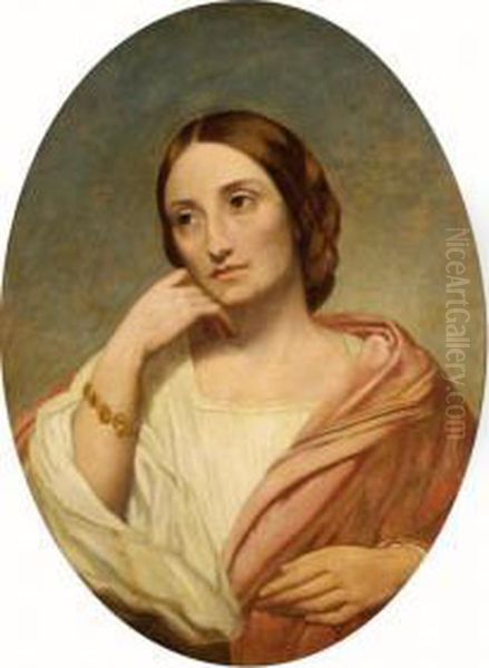 Portrait Of A Lady Oil Painting by Ary Scheffer