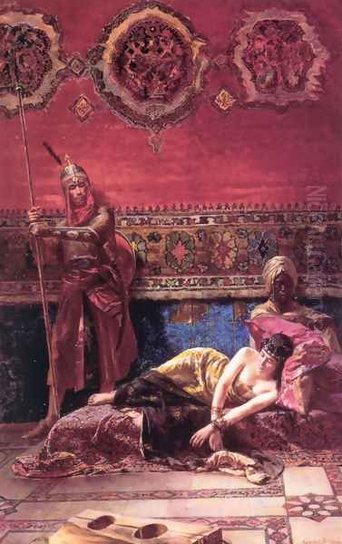 The Pasha's Concubine Oil Painting by Ferencz-Franz Eisenhut