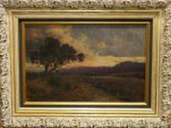 Hillside At Evening Oil Painting by Jan Hendrik Scheltema