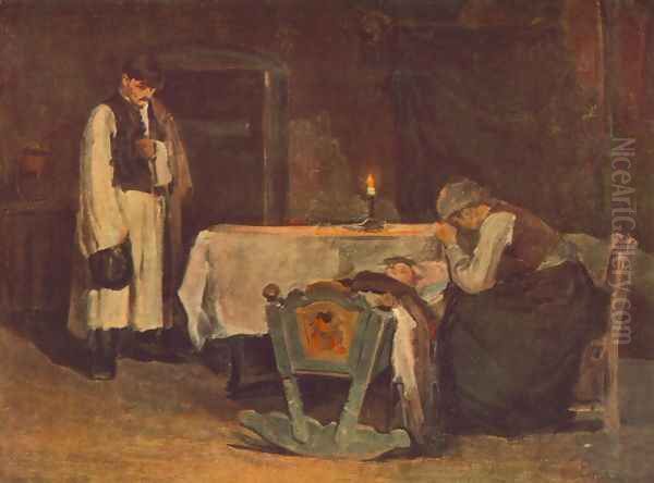 Bolcso mellett, 1905 Oil Painting by Bela Endre