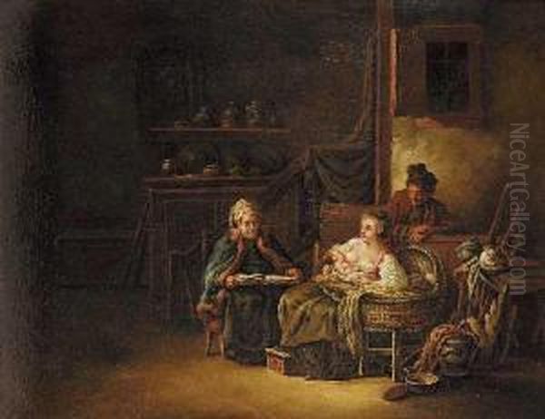 Landliches Familiengluck Oil Painting by Johann Eleazar Schenau