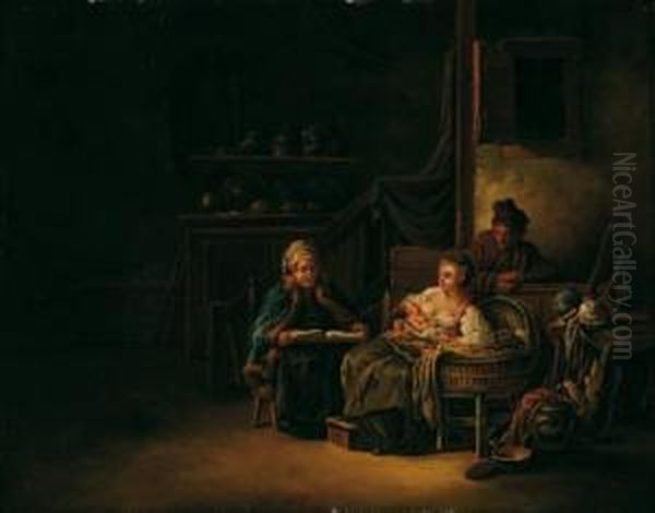 Felicita Familiare In Campagna Oil Painting by Johann Eleazar Schenau