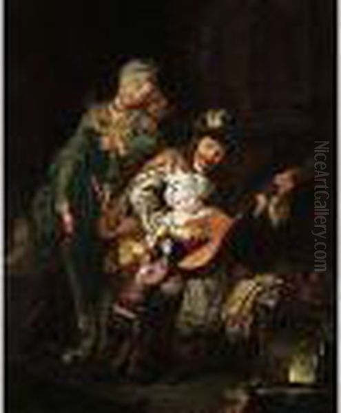 Erster Musikunterricht Oil Painting by Johann Eleazar Schenau