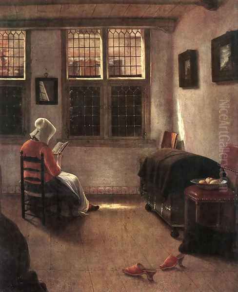 Reading Woman Oil Painting by Pieter Janssens Elinga