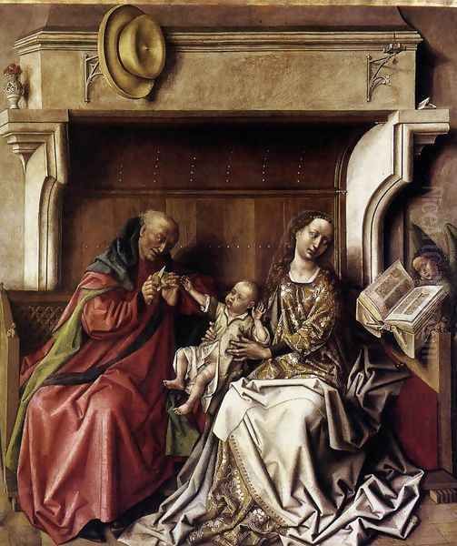 Holy Family 1440s Oil Painting by Barthelemy d' Eyck