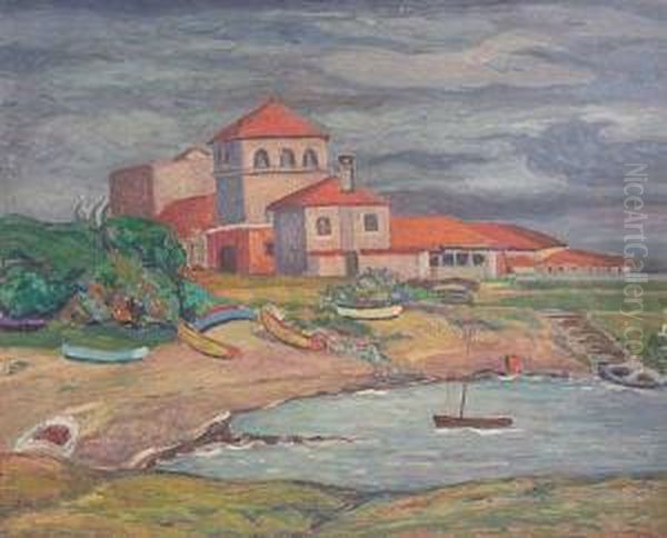 Casa Con Botes Oil Painting by Dolcey Schenone Puig