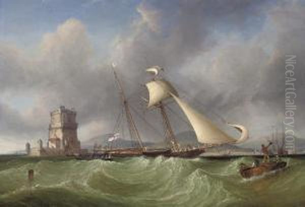 Lord Belfast's Yacht Oil Painting by John Christian Schetky