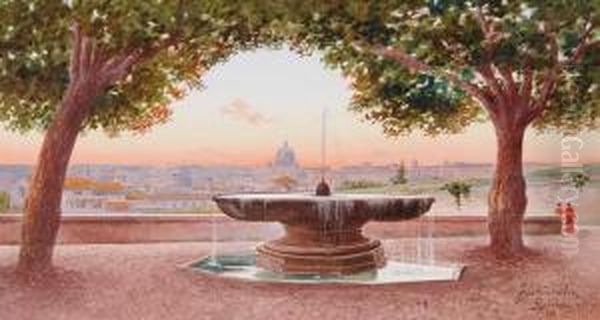 Veduta Di Roma Oil Painting by Federico Schianchi