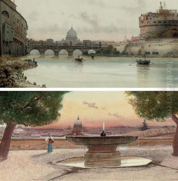 The Castel Sant Angelo Oil Painting by Federico Schianchi