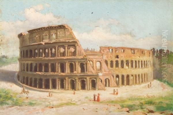 Veduta Del Colosseo Oil Painting by Federico Schianchi