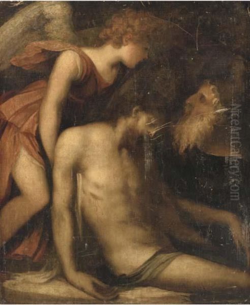 The Lamentation Oil Painting by Andrea Meldolla Schiavone